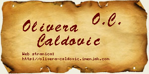 Olivera Ćaldović vizit kartica